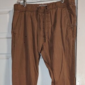 Express Khaki Cropped Pants